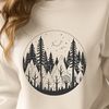 Detailed Nature Design A detailed illustration of a dense forest with various trees in shades of green.