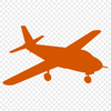 Illustrative rendering of an airplane in a vector format.