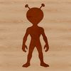 A sci-fi alien character designed as a vector graphic, suitable for commercial and personal use.