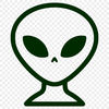 Alien creature from a science fiction illustration in vector format.