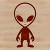 An extraterrestrial being from a science fiction background in SVG format.