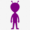 An extraterrestrial being with a slender body and large head, suitable for vector art projects.