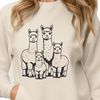 South American Camelid Animal Design An illustration of a friendly South American camelid alpaca in a neutral pose.