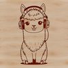Beautiful Alpaca SVG Graphic Vector Image An illustration of a South American camelid with soft fur and gentle features.