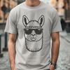 Happy Alpaca in Shades A digital illustration of a happy alpaca wearing sunglasses.