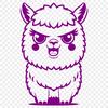 Beautiful Alpaca Graphic An SVG graphic representation of a long-necked, woolly-haired domesticated animal native to South America.