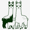 Adorable Alpaca Silhouette A high-quality digital image of a friendly alpaca.