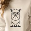 Cute Cartoon Alpaca SVG Graphic Cartoon alpaca graphic designed as a cuttable SVG file.