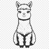 Beautiful South American Alpaca Illustration An illustration of a South American alpaca with soft fur and gentle eyes.