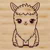 Beautiful Camelid Animal SVG Image A digital illustration of a South American camelid animal, suitable for vector design and cutting machine stencils.
