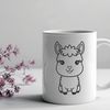 Cute Alpaca SVG Illustration SVG illustration of a South American camelid alpaca