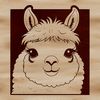 Beautiful Alpaca SVG Vector Image An illustration of a South American camelid animal with a fluffy coat and long neck.