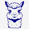 Vector Art Alpaca Graphic Design An illustration of a South American camelid animal with long neck and ears.