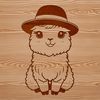 Fuzzy Camelid Clip Art Vector A South American camelid with soft fur and long neck.