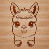 Fuzzy Andean Companion Illustration An illustration of a standing alpaca with a fuzzy coat and long neck.