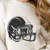 Sports Equipment Illustration A high-resolution illustration of a football helmet, showcasing the iconic design of American football.