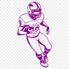Football Helmet Illustration A close-up illustration of a football player's helmet with laces and face mask, representing the sport of American football.