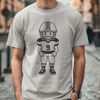 Football Helmet Illustration in American Style A detailed illustration of a football player's helmet in American football style.