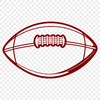 Football Illustration An illustration of an American football with laces and panels, suitable for various design applications.