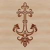 Anchor Illustration for Nautical Design A stylized illustration of a anchor with ornate details, suitable for nautical-themed designs.