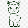 Free Alpaca Clip Art SVG Image An illustration of a South American camelid, typically kept as livestock.