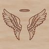 Winged Beauty Vector Design Angel wing design made from vector lines and shapes, ideal for digital cutting machines and craft projects.
