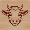 Beautiful Farm Animal SVG Graphic An SVG graphic representation of a farm animal, featuring the distinctive features of a cow.