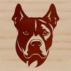 Pitbull Vector Graphic A vector graphic design of a Pitbull breed, suitable for various applications including crafting and digital art.