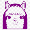 Downloadable Alpaca Graphic Template An illustrated alpaca in a stylized format, suitable for vector design.