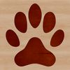 Digital clip art design featuring multiple animal paws.