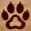 Free High-Resolution Paw Icon A single animal paw print in high-resolution vector format.