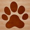Customizable paw print design created as a scalable SVG file.