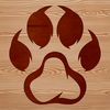 A collection of adorable animal paw prints in various shapes and sizes.