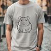 Whiskered Companion Vector Image A small, furry animal with a round body and short legs, suitable as a digital clip art for crafting projects.