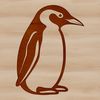 Penguin Silhouette in Standing Pose A graphic illustration of a penguin in a standing pose.
