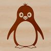 Penguin SVG Clip Art Design Free Download A stylized illustration of a penguin as a vector graphic.