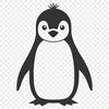 Free Bird Silhouette in Simple Design A simple penguin illustration in vector format, suitable for cutting machine designs or digital art projects.