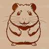 Simple Hamster Graphic A simple illustration of a hamster in a neutral background.