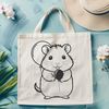 Cuddly Cartoon Hamster Design A colorful illustration of a cute hamster in a fun pose.