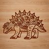 Vector Art Ankylosaurus Dino Design A prehistoric ankylosaurus dinosaur, illustrated in vector art style.