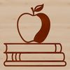 Apple Logo Book Cover SVG Illustration An open book with the Apple logo on its cover, designed as a vector graphic.