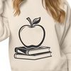 Vector Art Educational Cover Page An illustration of an open book with the Apple logo on its cover, suitable for educational purposes.