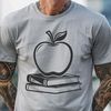 Educational SVG Artwork for Teachers Illustrated Apple Book template for educational purposes