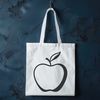 Juicy Apple Illustration A detailed illustration of a single apple with rounded shape and slight stem.