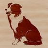 Beautiful Vector Dog Image Downloadable PNG & PDF A vector graphic of an Australian Shepherd in a sitting position.