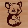 Beautiful Wildlife Possum Illustration A realistic illustration of a possum, suitable for vector art and design projects.