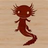 Axolotl SVG Graphic Design Element An illustration of a Axolotl, a type of salamander, with a unique appearance.