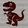 A colorful illustration of a baby dinosaur from the prehistoric era.
