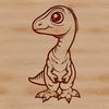 Colorful dino design suitable for cutting machine and laser cutter projects.