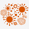 A microscopic illustration of a bacteria cell with its cell membrane and genetic material.